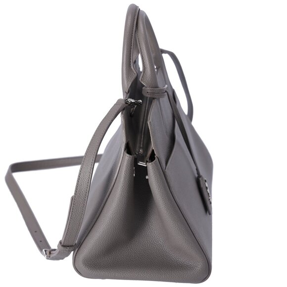 SAINT LAURENT Cabas Rive Gauche Small Handbag 436620 Gray Leather - Picture 4 of 8